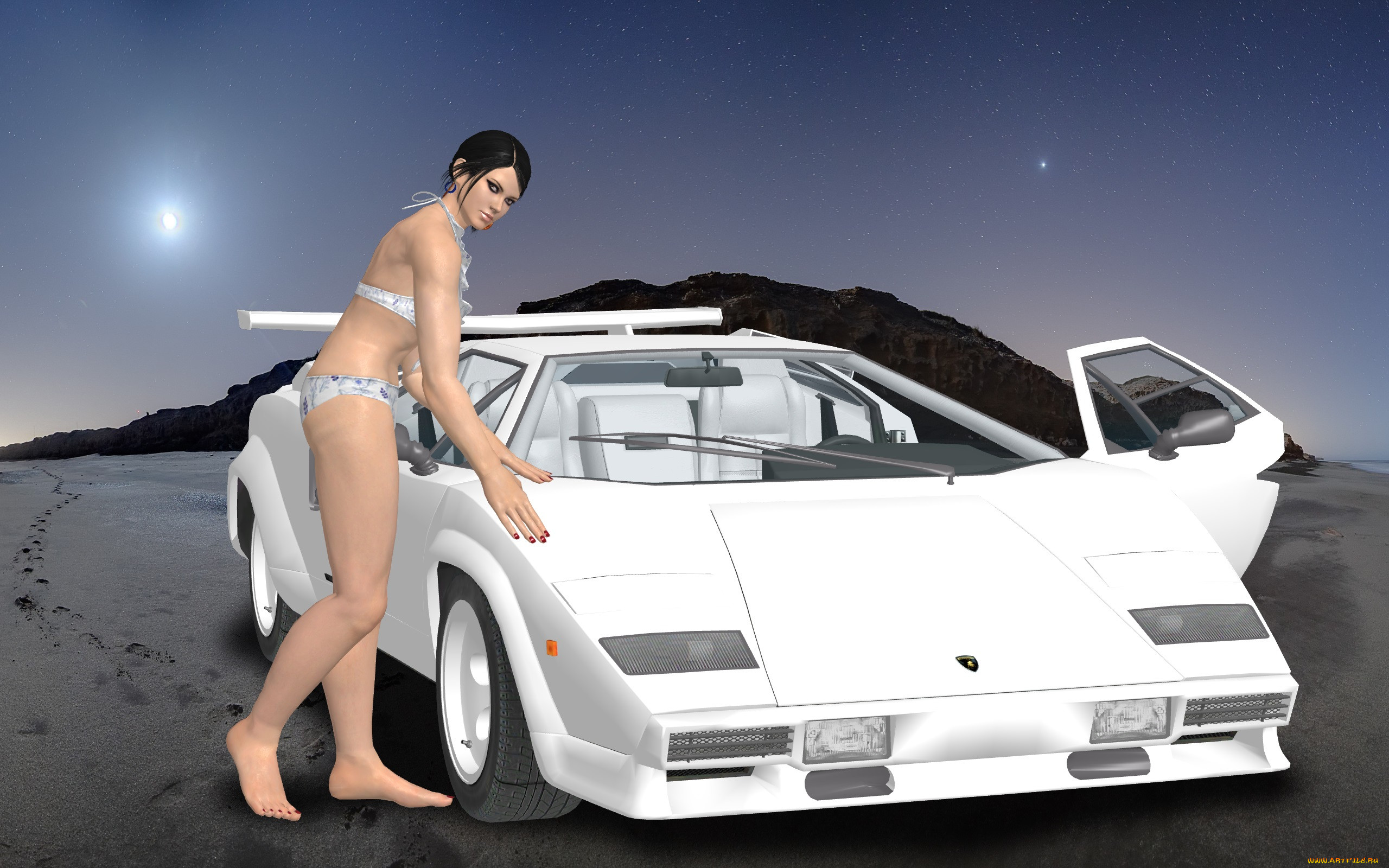 , 3d car&girl, , , 